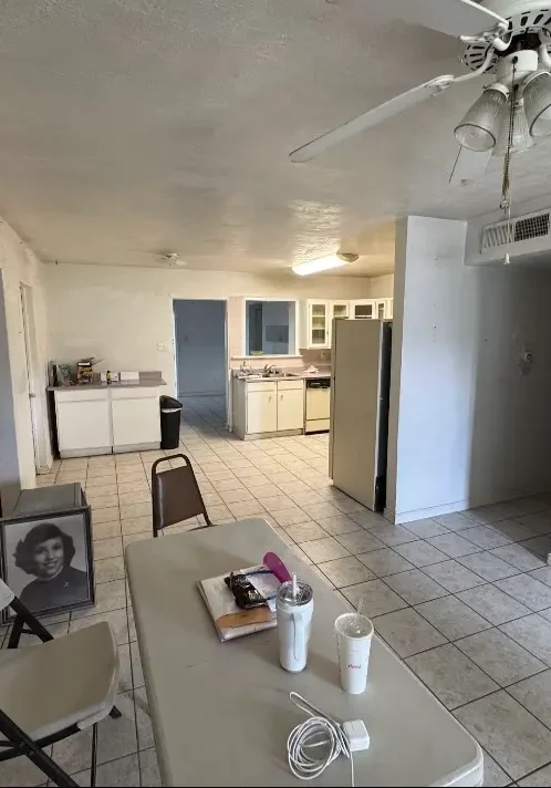Original living room in an inherited El Paso home