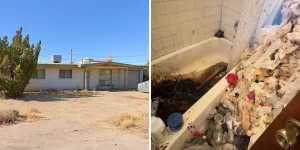 El Paso hoarder house with belongings and debris left inside before an as-is cash sale