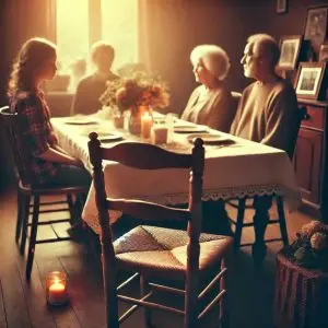 Family members discussing decisions about an inherited house in El Paso