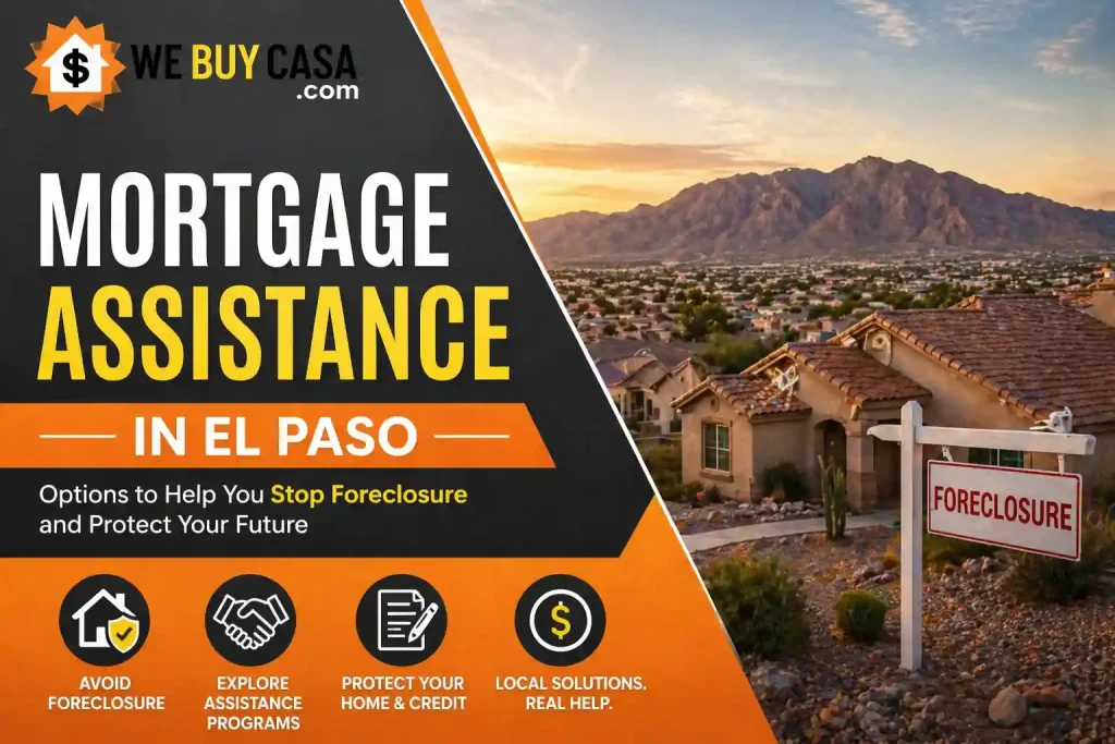 Mortgage assistance options to stop foreclosure in El Paso Texas with local home solutions from We Buy Casa