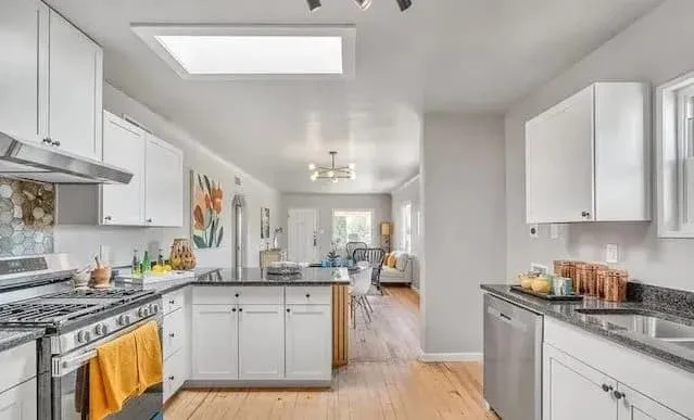 After renovation: Fully remodeled El Paso home renovated by We Buy Casa featuring updated kitchen, new cabinetry, and modern finishes