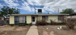 Exterior of an inherited house in El Paso that we purchased as-is