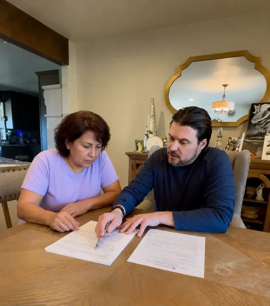 El Paso cash home buyer explaining a cash offer to a homeowner